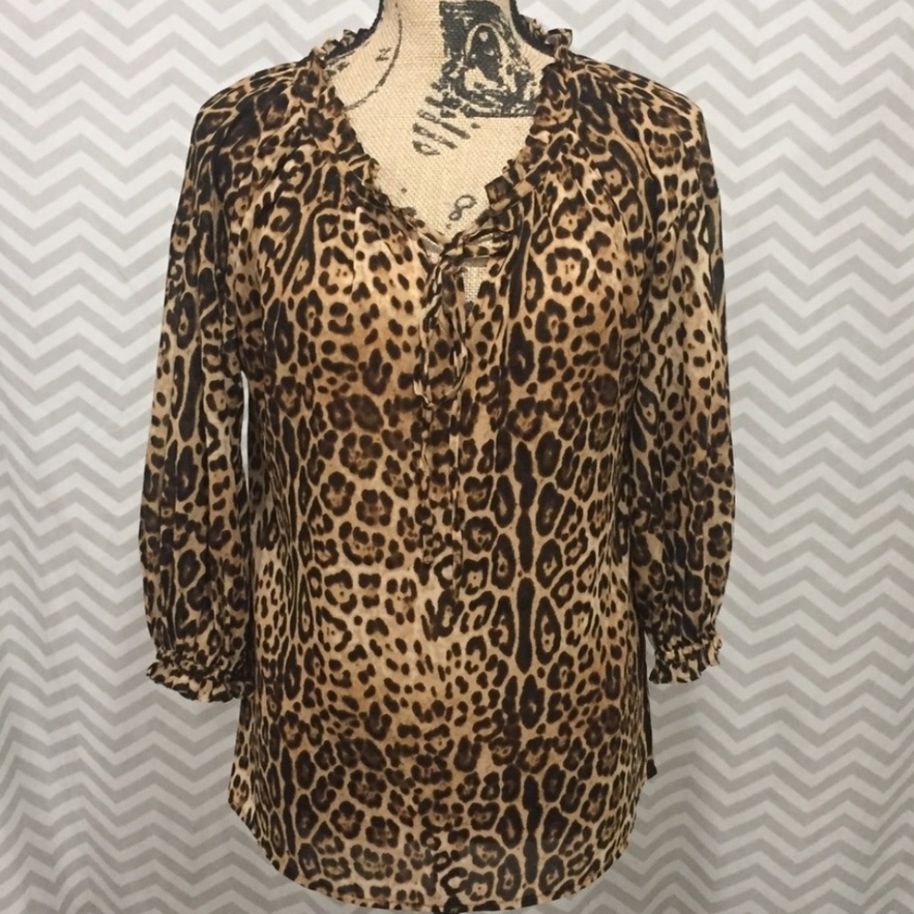 🎁5 for $25Joe Fresh  Animal Print Blouse